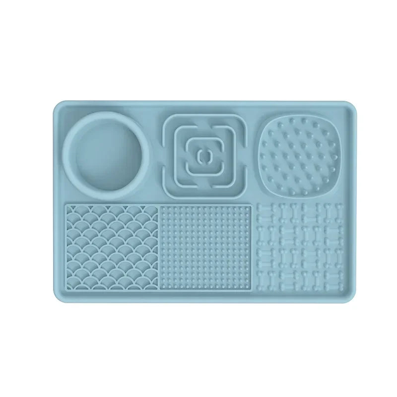 Pet Licking Mat Pet Eating Ware Dog Slow Food Mat Placemat Dog Feeder Supplies Suction Cup Dog Bathing Distraction