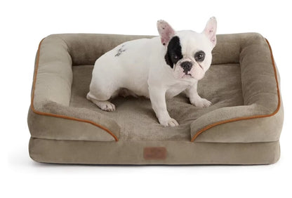 Custom Luxury Calming Waterproof Orthopedic Pet Sofa Beds Dog Bed with Removable Washable Cover