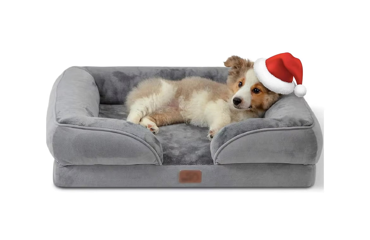 Custom Luxury Calming Waterproof Orthopedic Pet Sofa Beds Dog Bed with Removable Washable Cover