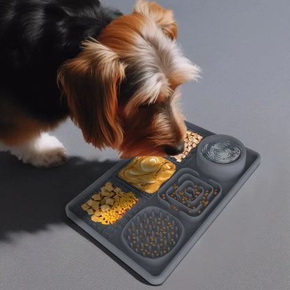 Pet Licking Mat Pet Eating Ware Dog Slow Food Mat Placemat Dog Feeder Supplies Suction Cup Dog Bathing Distraction