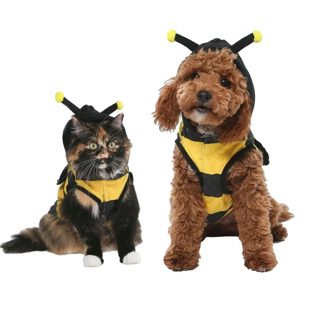 Halloween Dog Costume and Cat Costume: Bumble Bee, Size Extra-Small