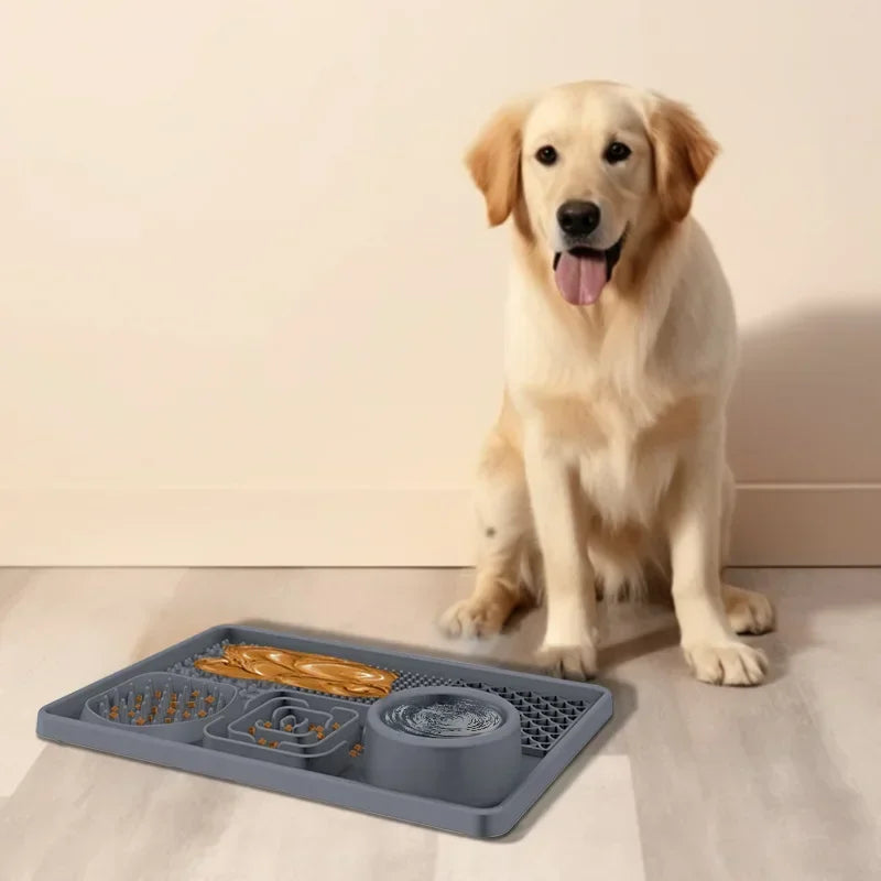 Pet Licking Mat Pet Eating Ware Dog Slow Food Mat Placemat Dog Feeder Supplies Suction Cup Dog Bathing Distraction